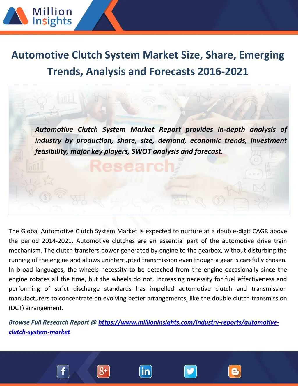 automotive clutch system market size share n.