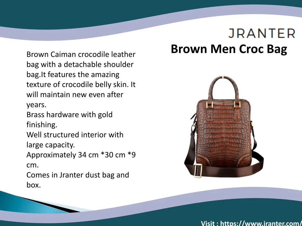 brown men croc bag n.