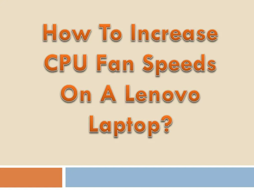 increase cpu fan speed
