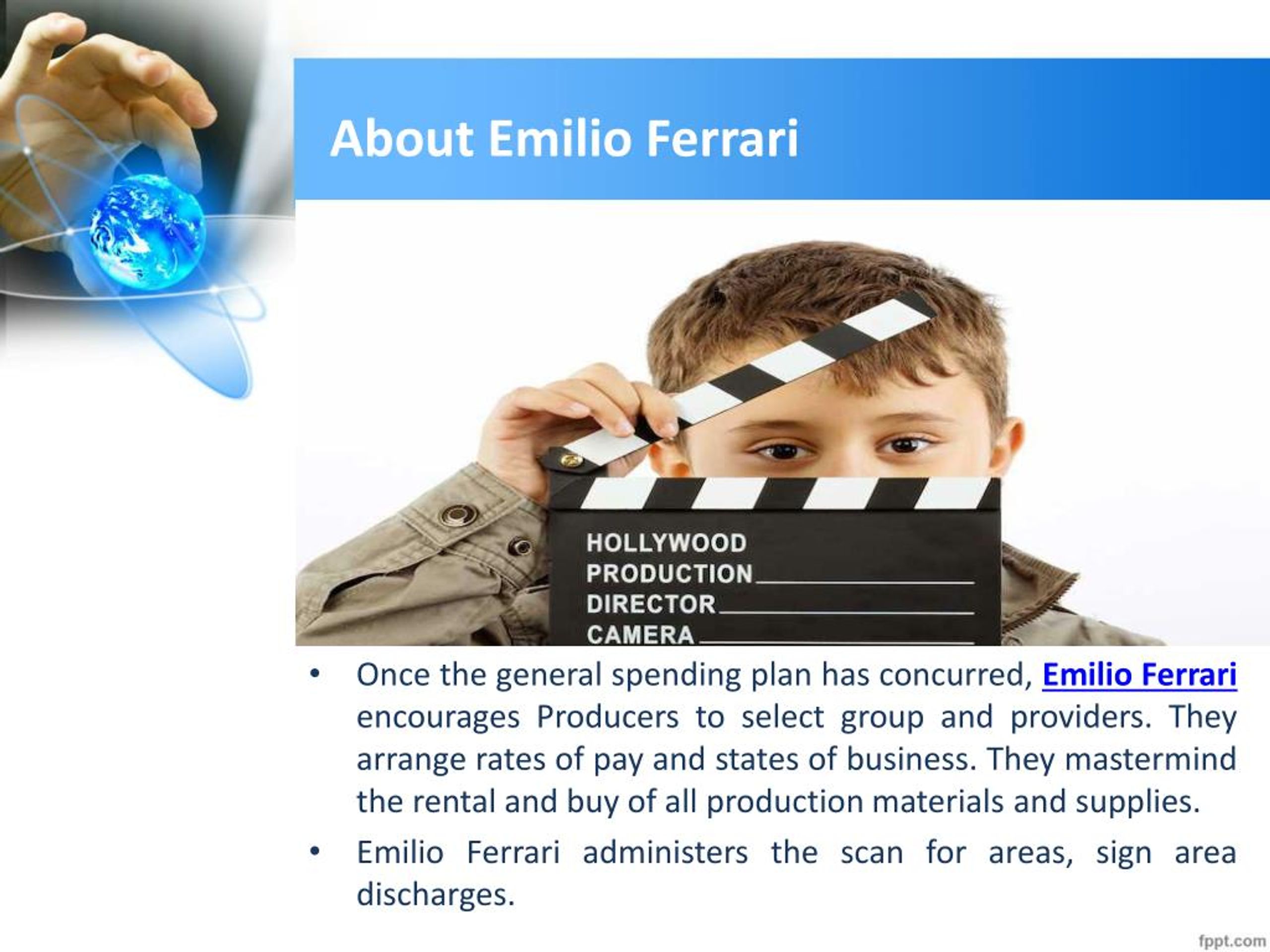 PPT What Does A Production Director Do Emilio Ferrari PowerPoint 