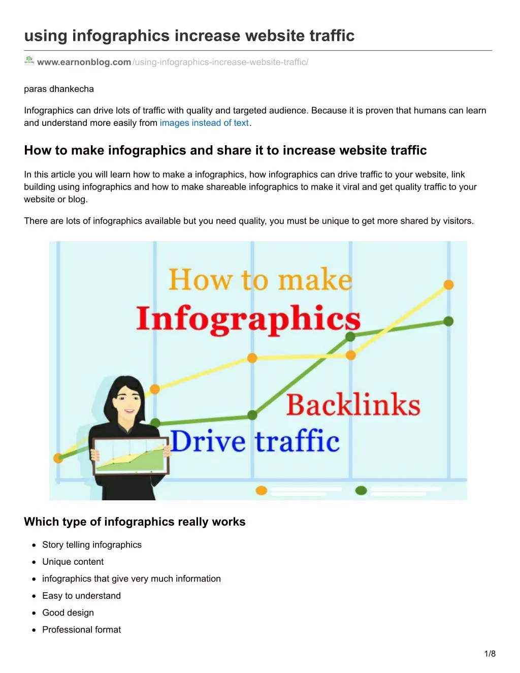 using infographics increase website traffic n.