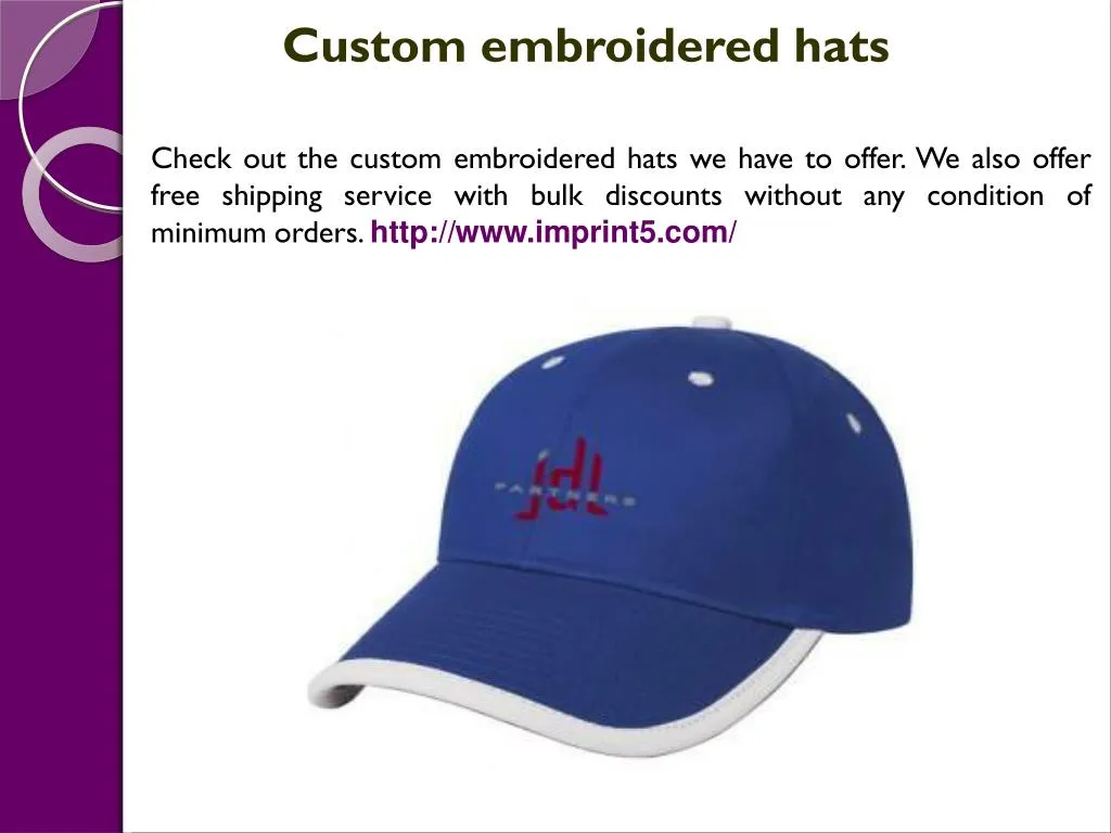 custom embroidered hats n.