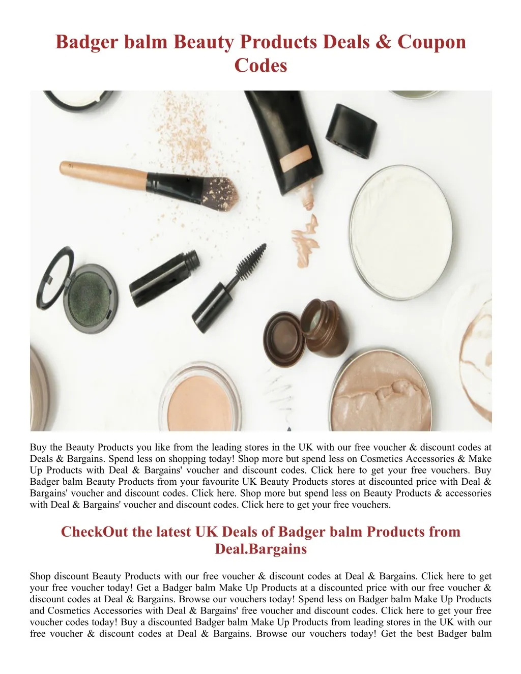 badger balm beauty products deals coupon codes n.