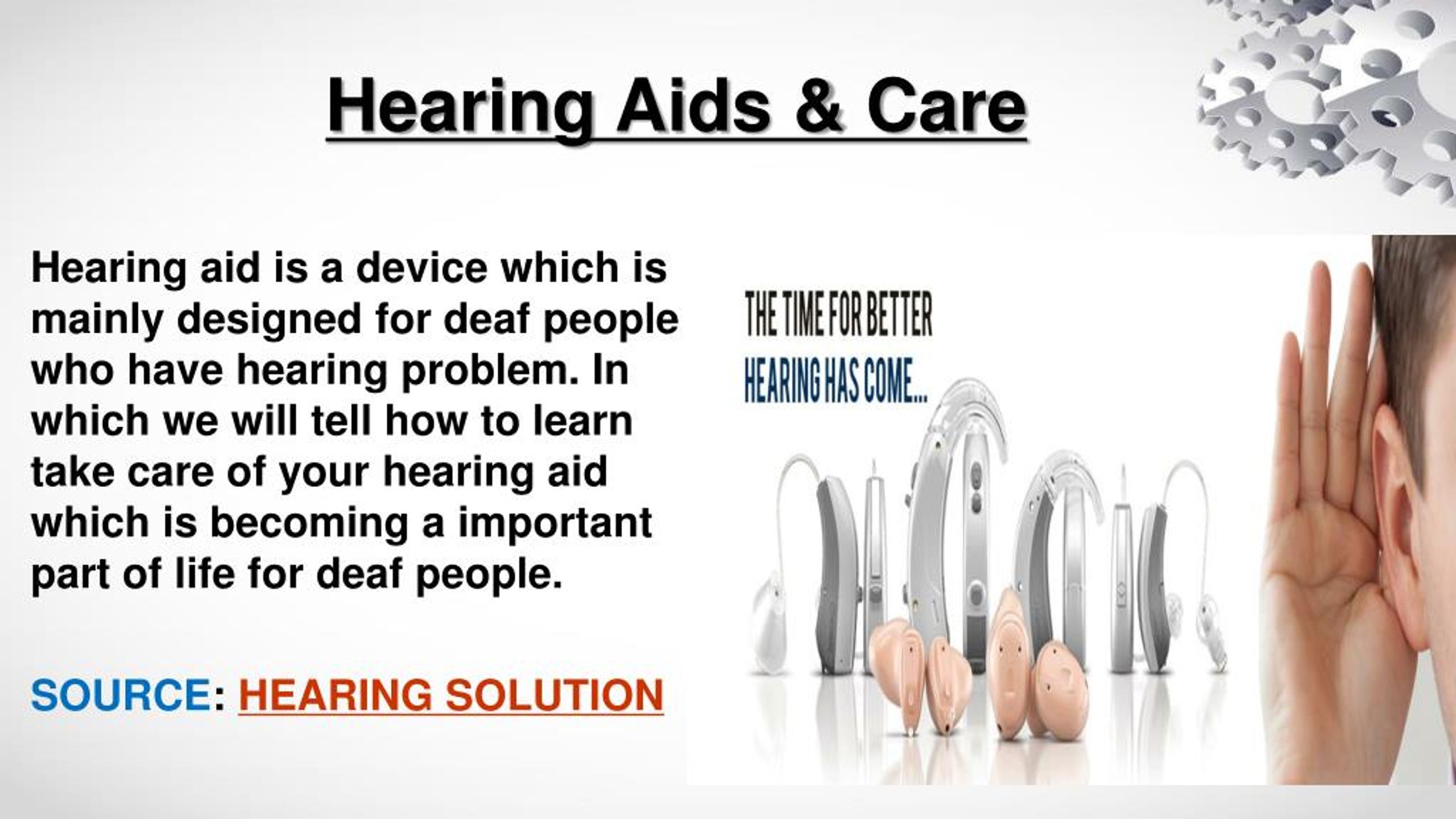 hearing aids assignment ppt