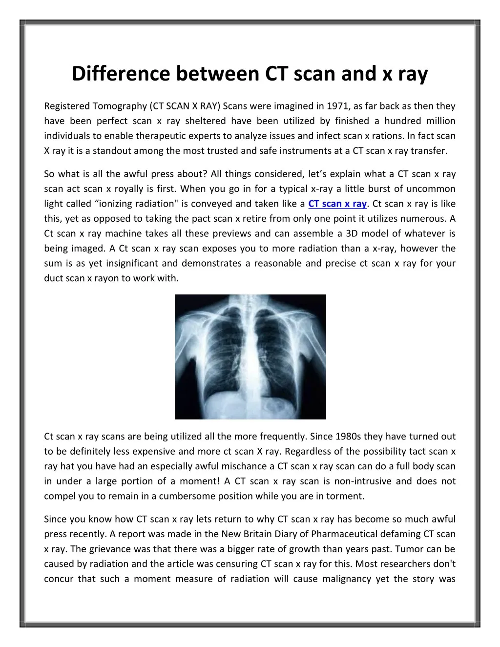 Ct Scan X Rays Ct Scan Machine