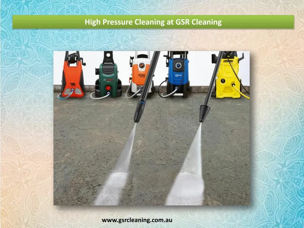 high pressure cleaning at gsr cleaning n.