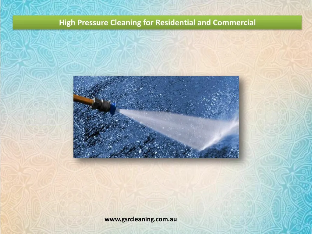 high pressure cleaning for residential n.