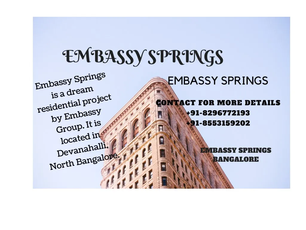 embassy springs embassy springs is a dream n.