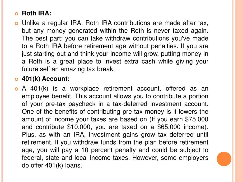 Employee stock options in a roth ira
