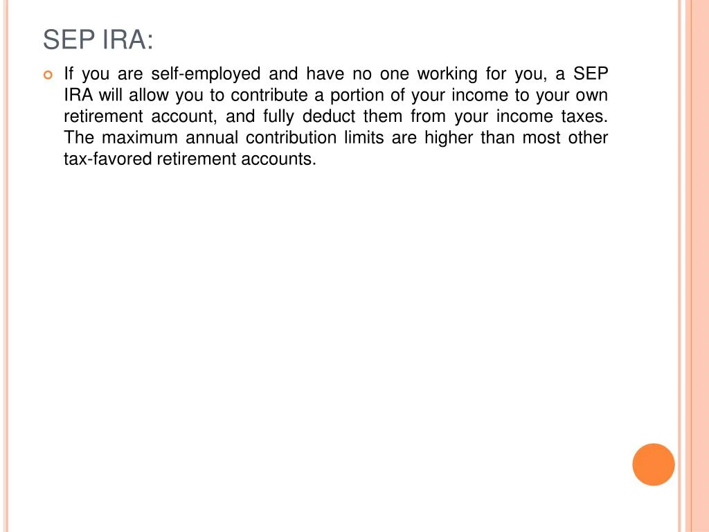 Best options for sep ira