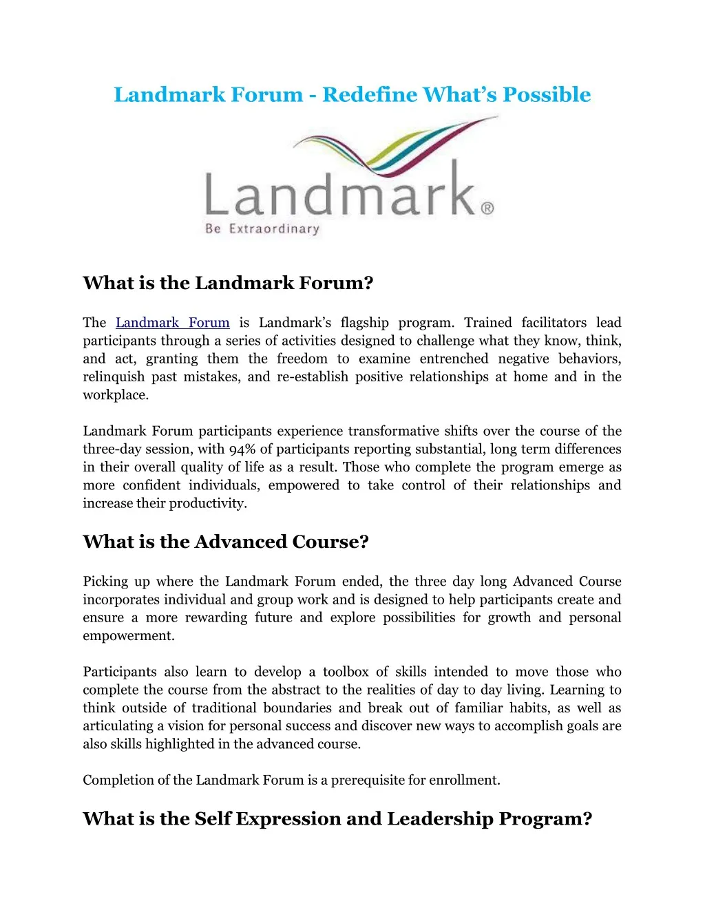 ppt-landmark-forum-redefine-what-s-possible-powerpoint-presentation