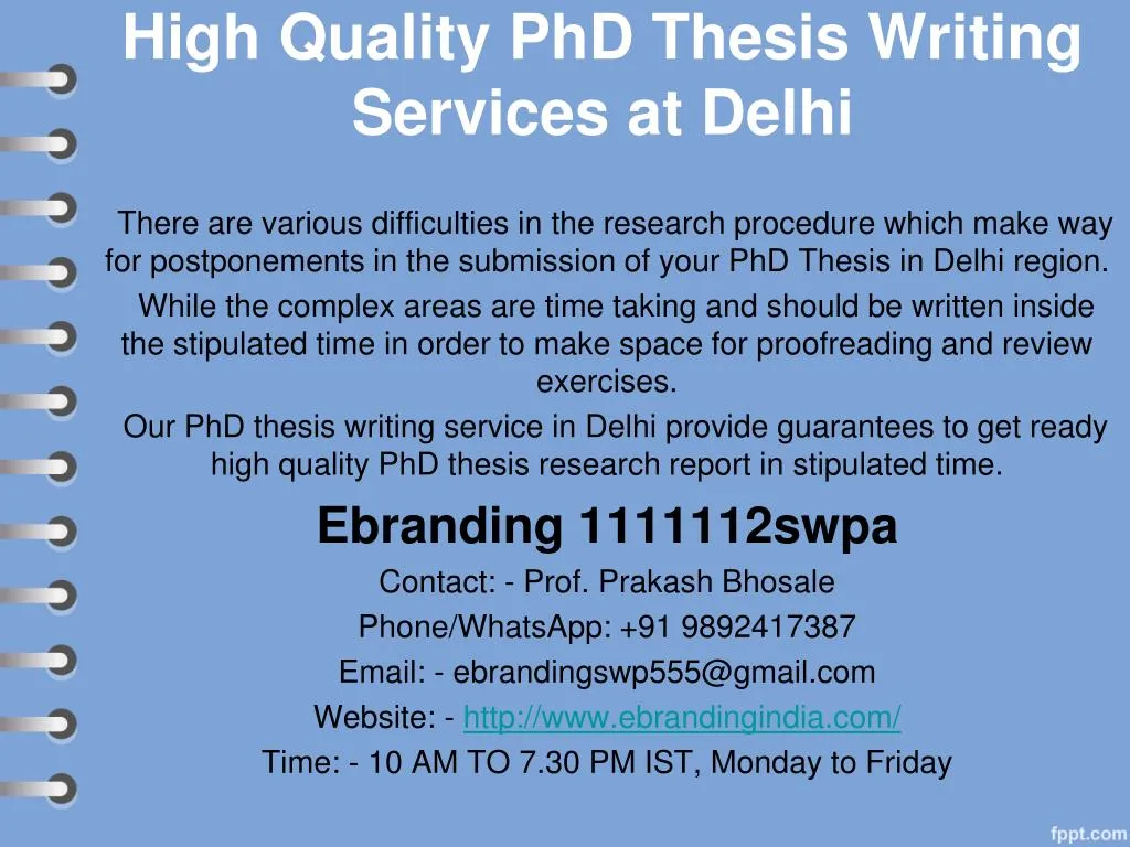 thesis writing services in delhi