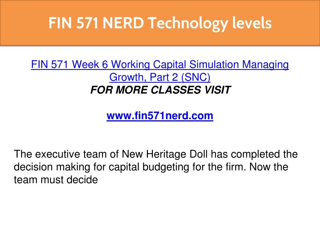fin571 week 6 fin571 week 6