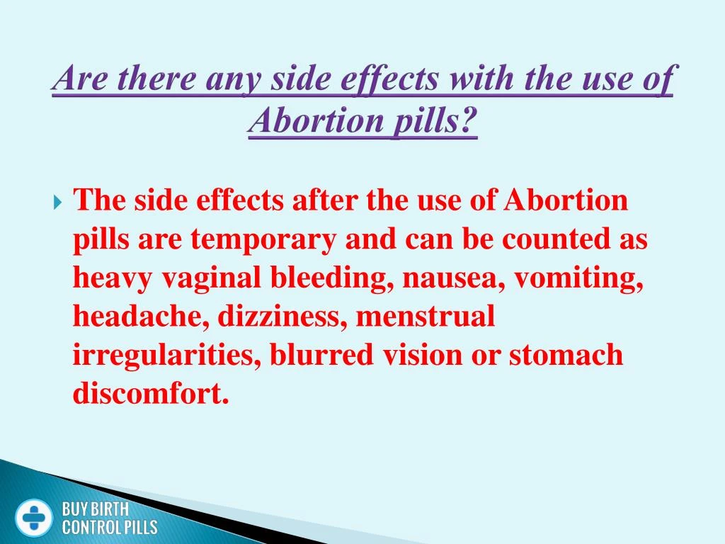 side effects of abortion pill