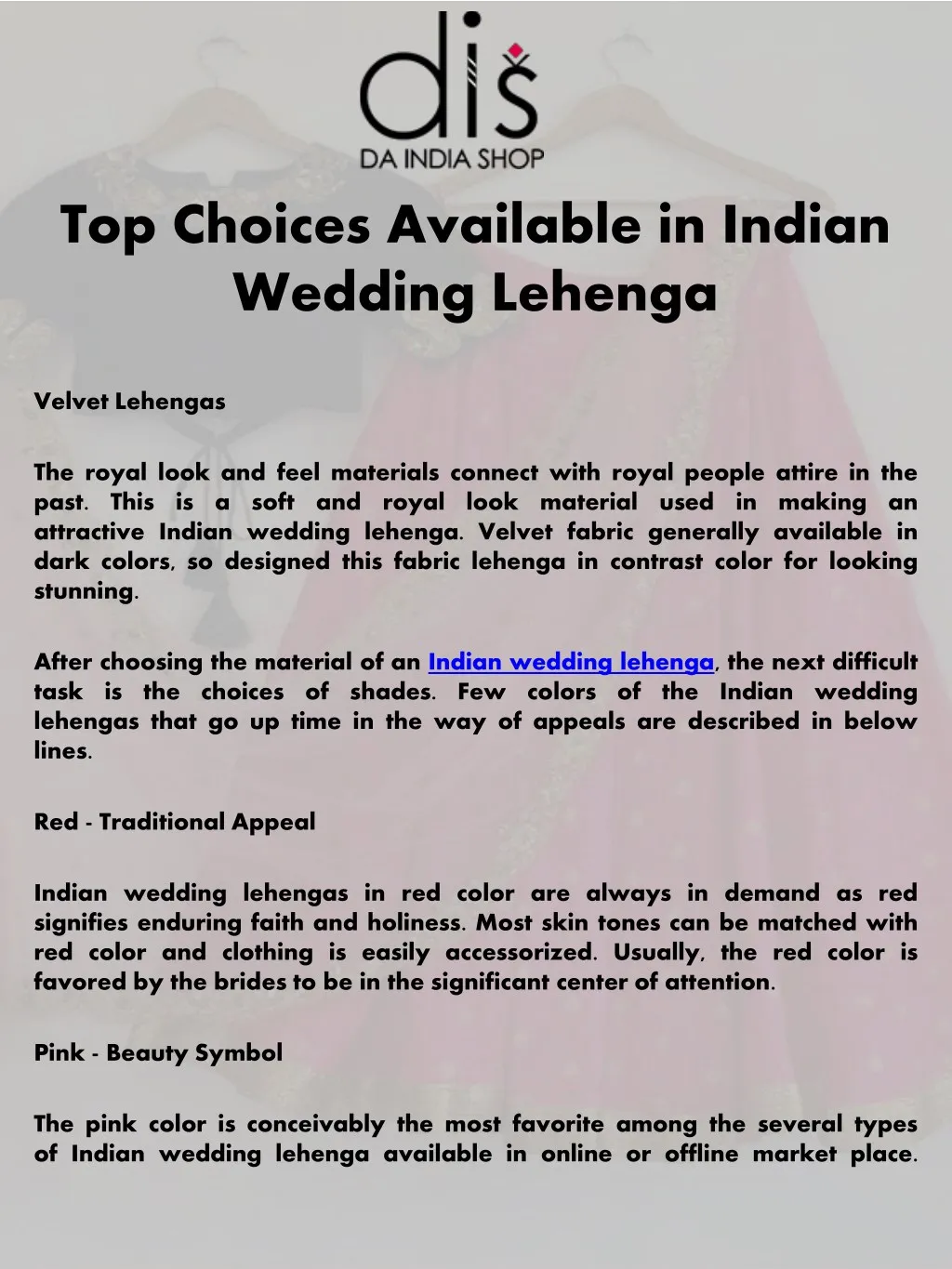 Ppt Top Choices Available In Indian Wedding Lehenga Powerpoint