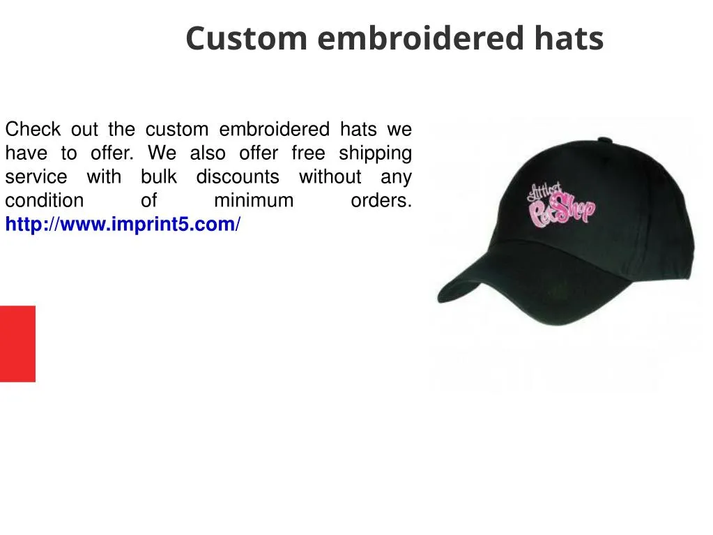 custom embroidered hats bulk