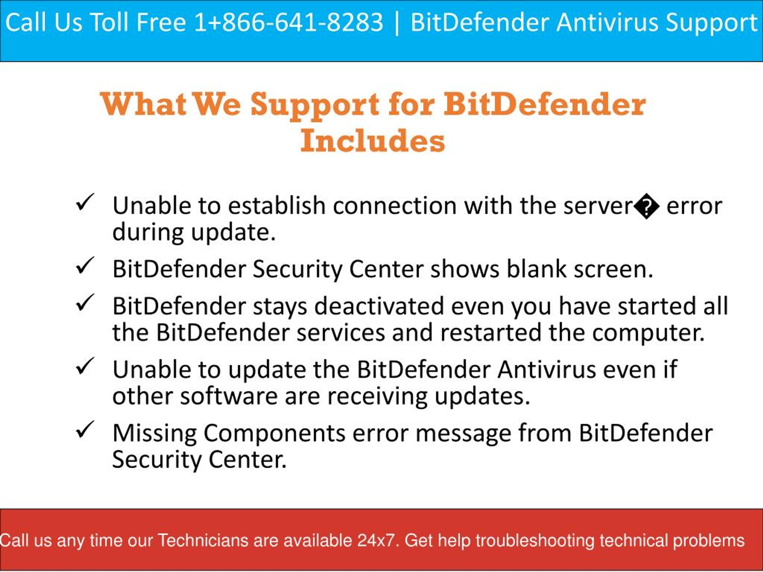 bitdefender technical support