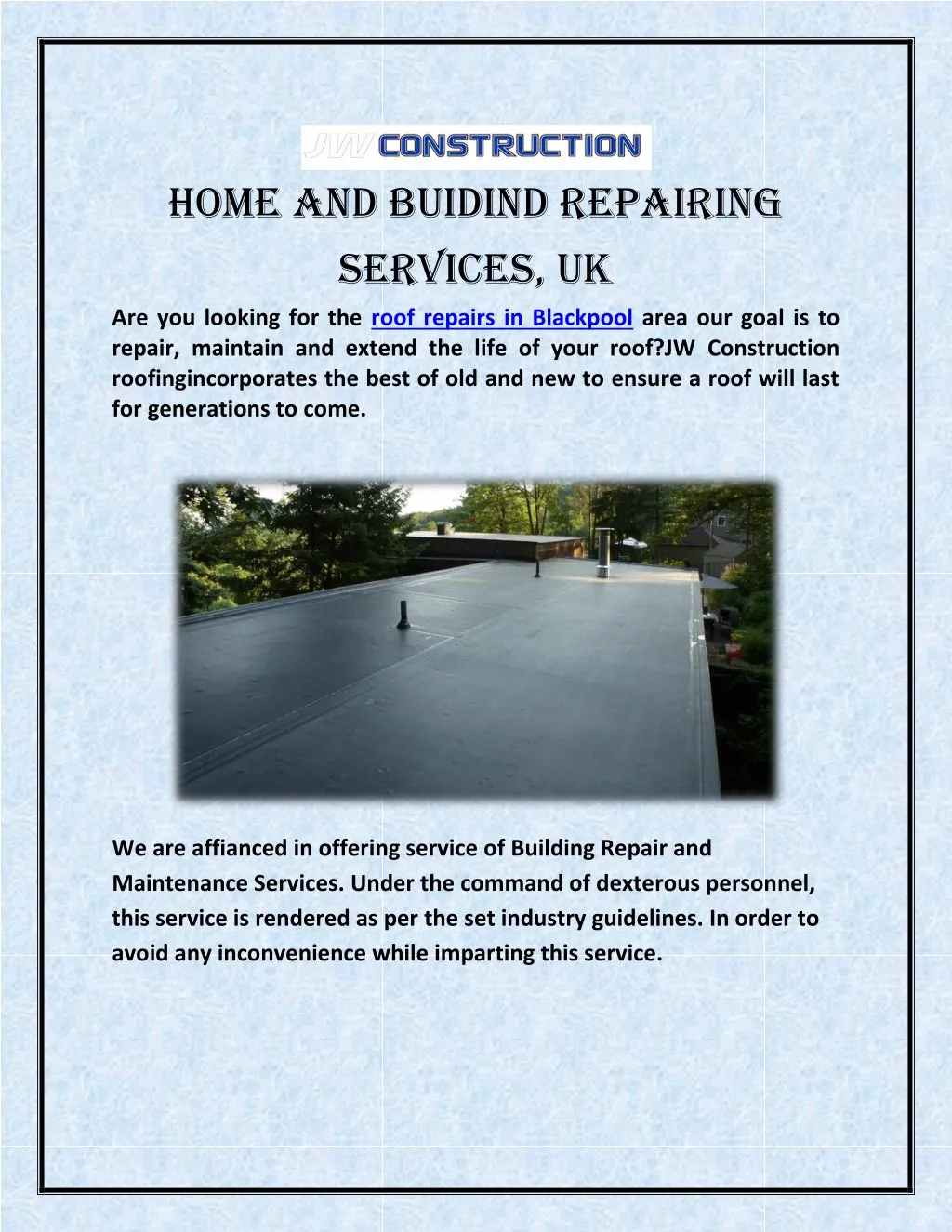 home and buidind repairing services uk n.