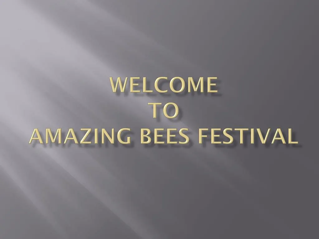 welcome to amazing bees festival n.
