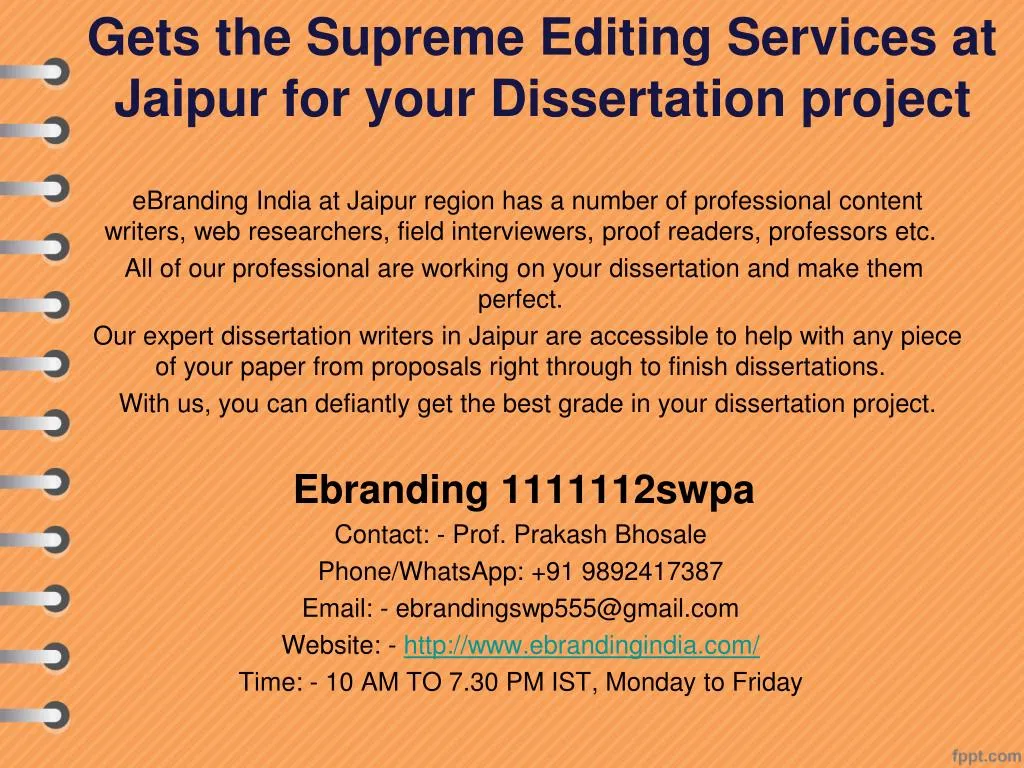 editing dissertations