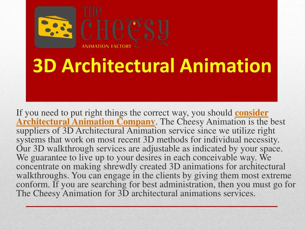 PPT - 3D Architectural Animation and Design Studio PowerPoint ...