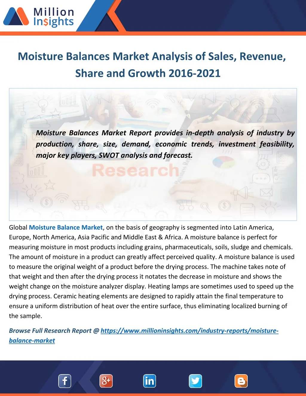 moisture balances market analysis of sales n.