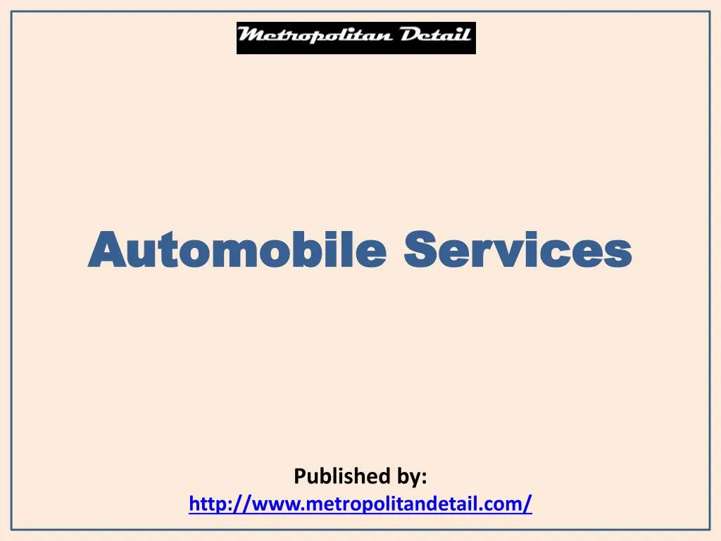 PPT - Automobile Services PowerPoint Presentation, free download - ID ...