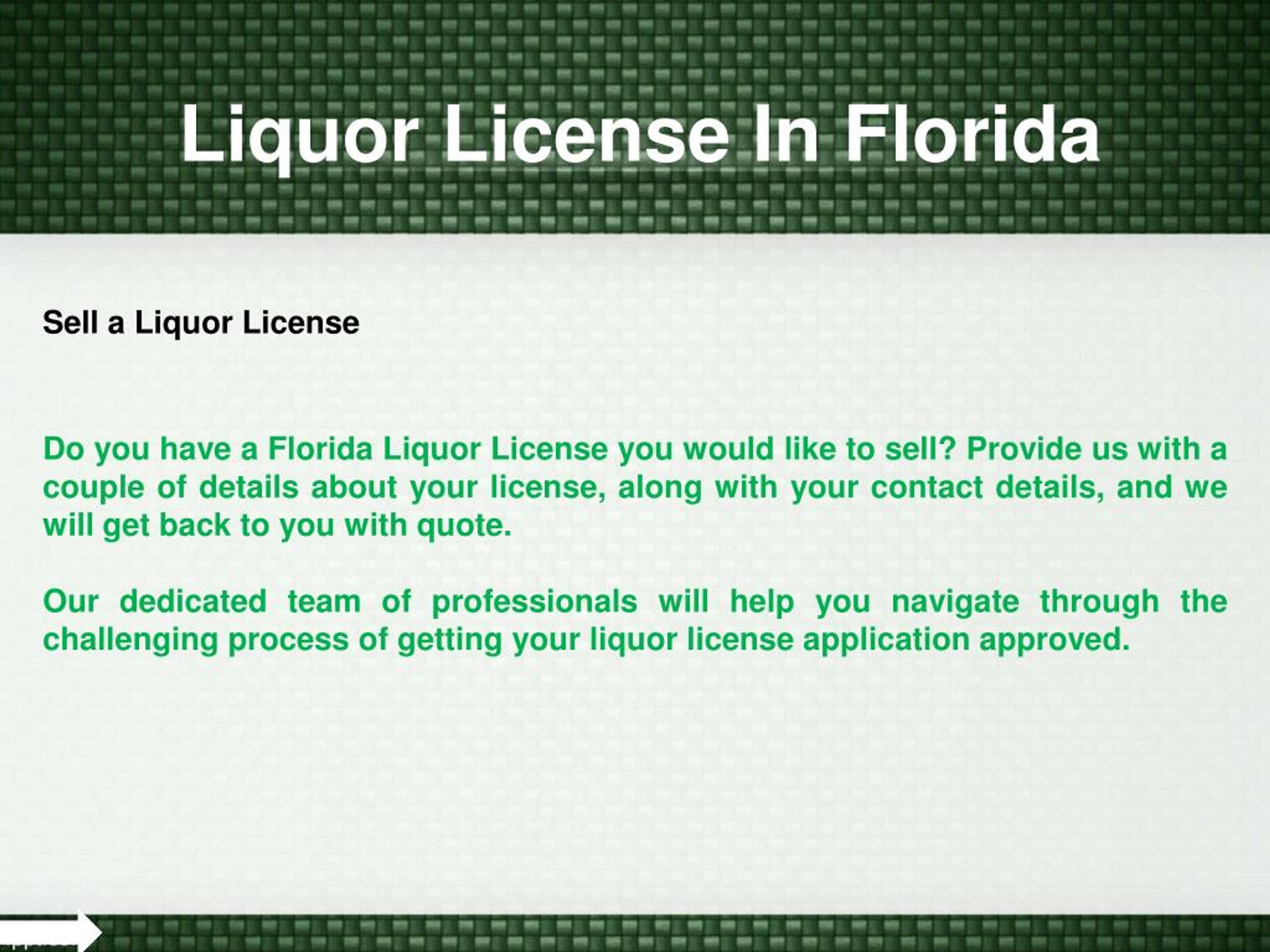 PPT - Liquor License In Florida PowerPoint Presentation, free download ...