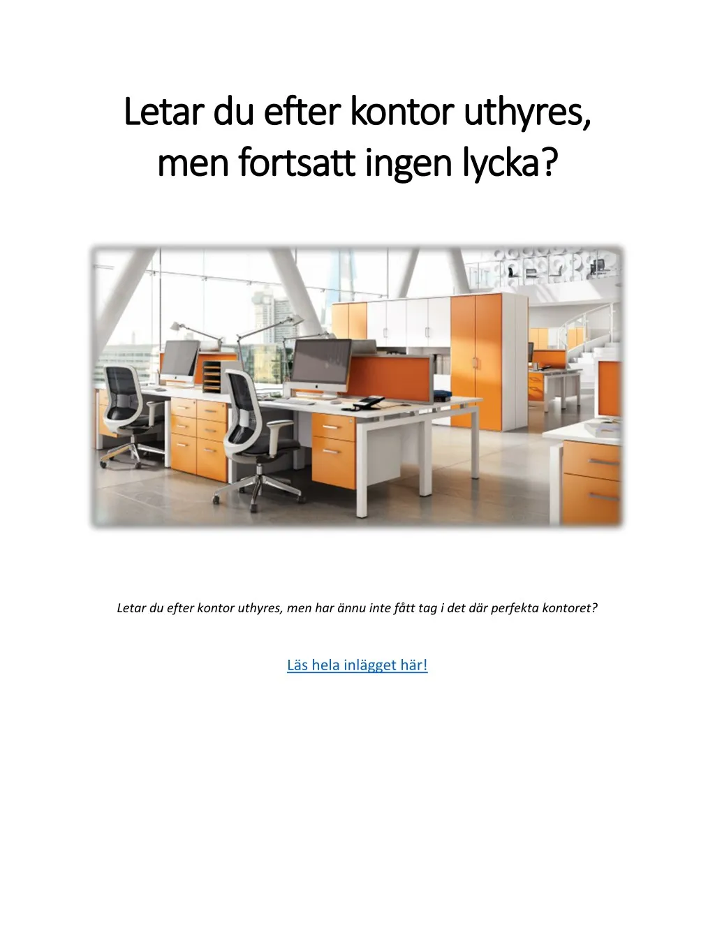 PPT - Så Finner Du Ett Kontor Som Uthyres PowerPoint Presentation, Free ...