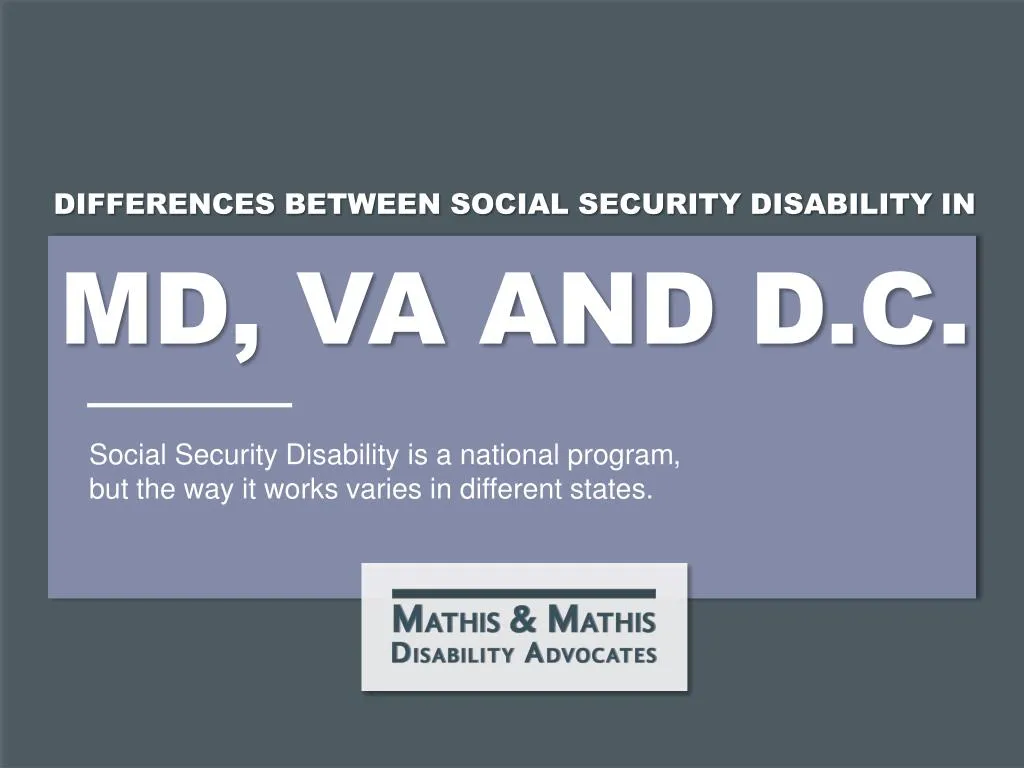 PPT Differences Between Social Security Disability in Maryland