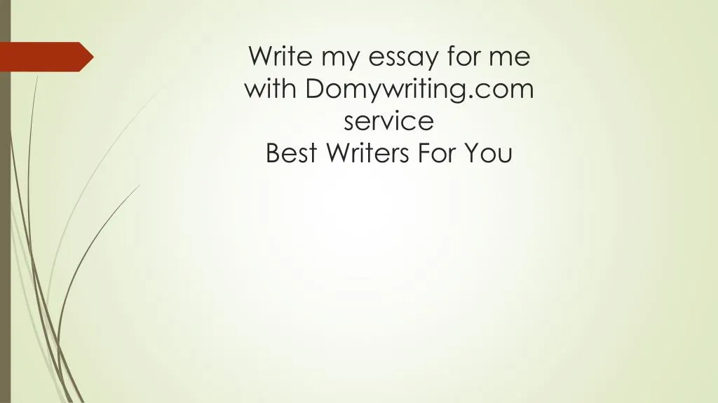 Write my essay services