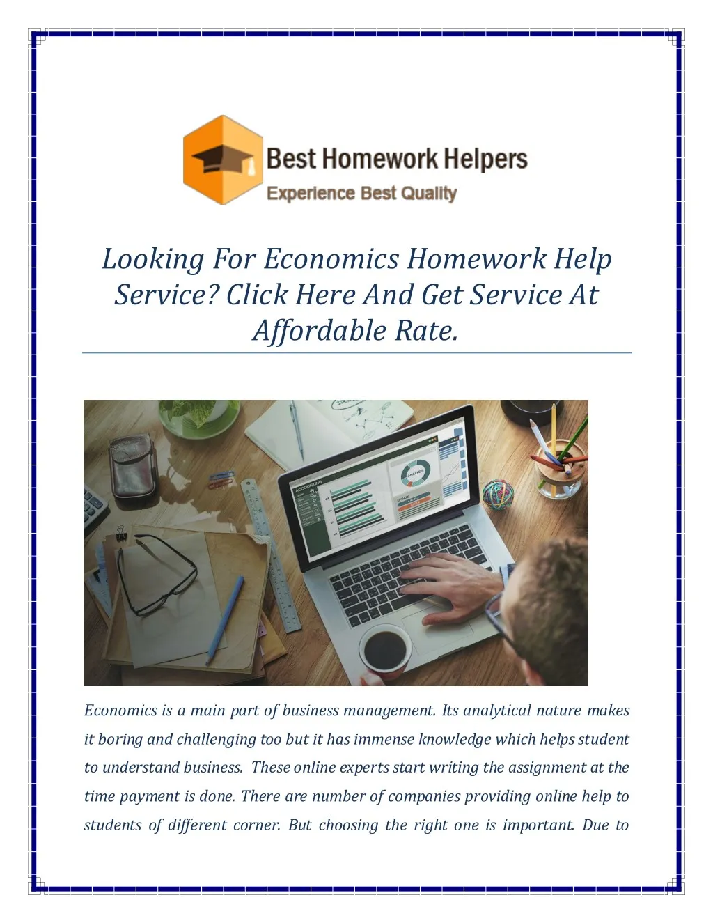 Best Online Economics Homework & Assignment Help Website