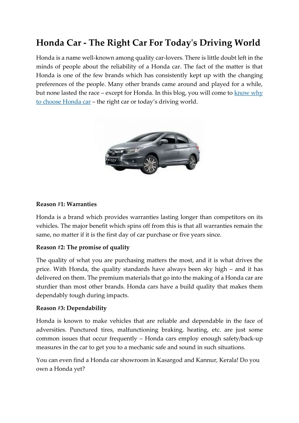honda car the right car for today s driving world n.