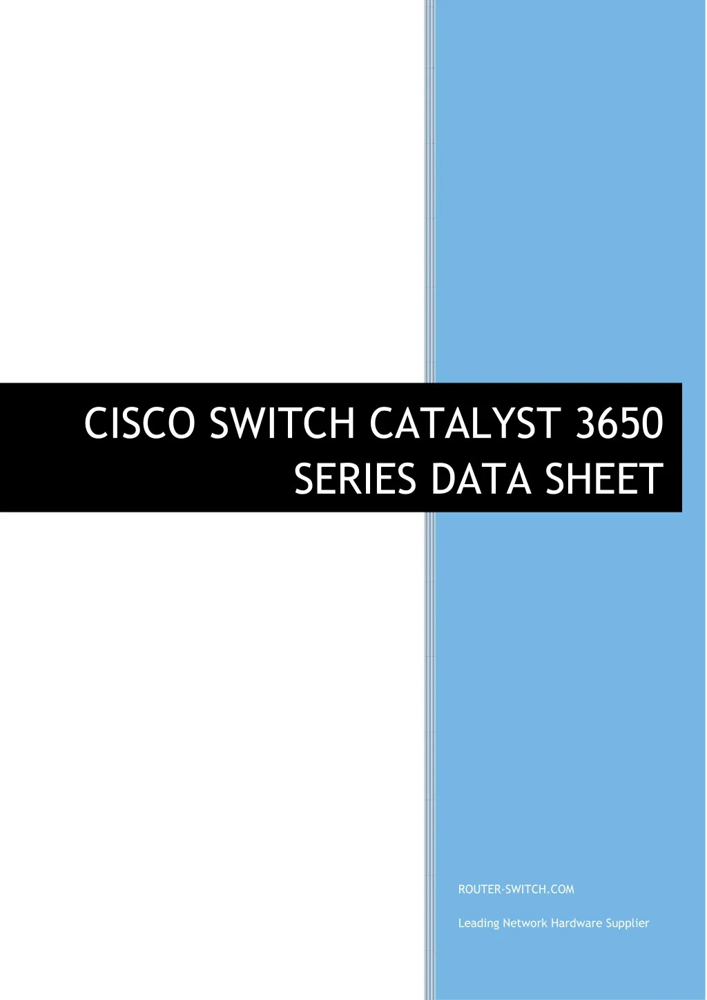 PPT - CISCO CATALYST 3650 SERIES SWITCH DATASHEET PowerPoint ...
