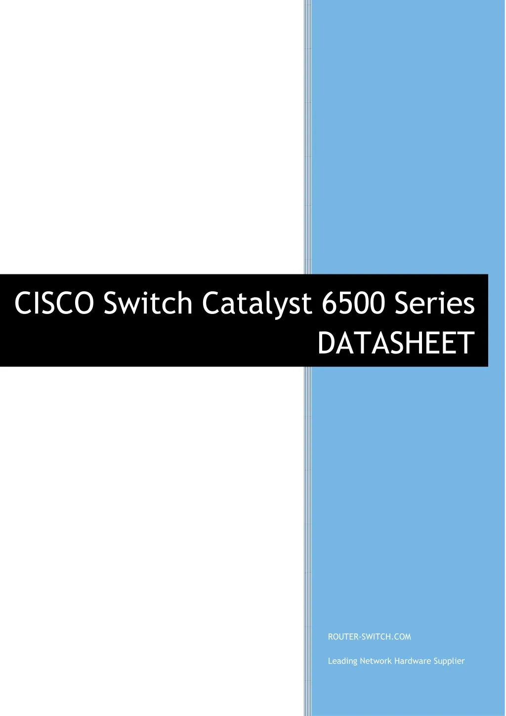 PPT - CISCO CATALYST 6500 SERIES SWITCH DATASHEET PowerPoint ...