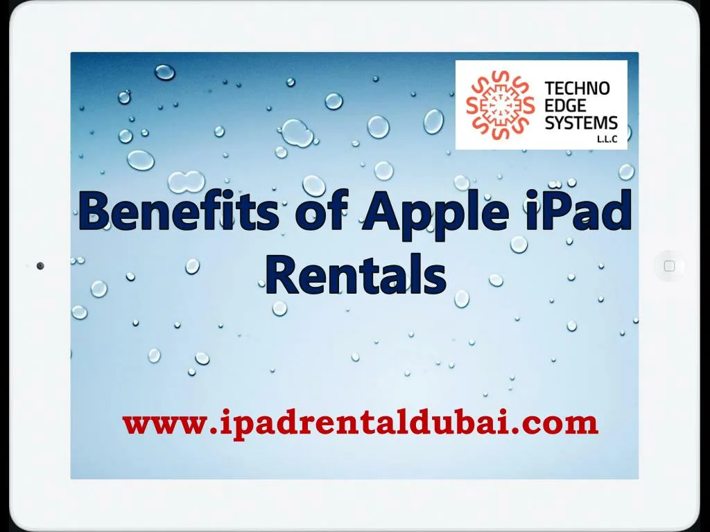 benefits of apple ipad rentals n.
