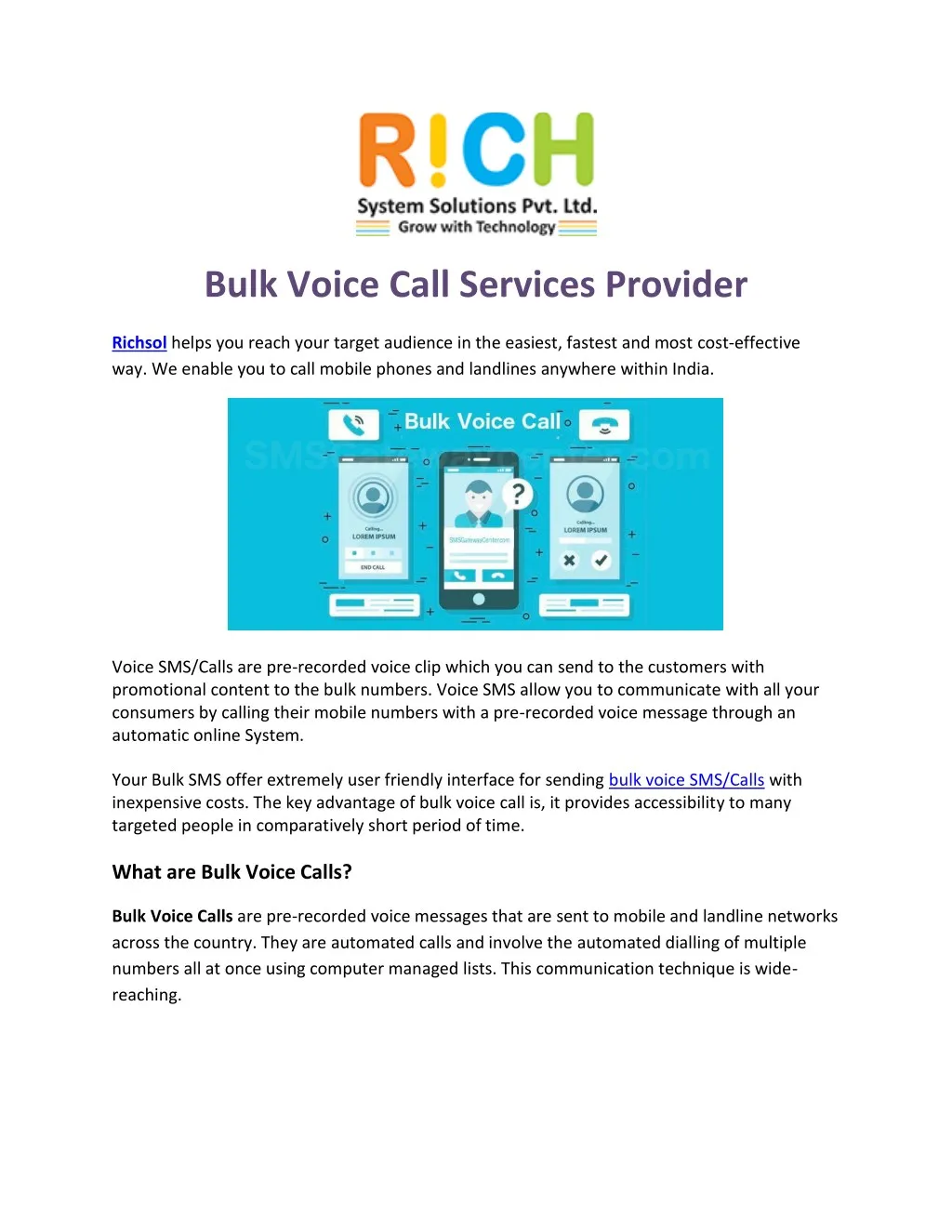 bulk voice call services provider n.