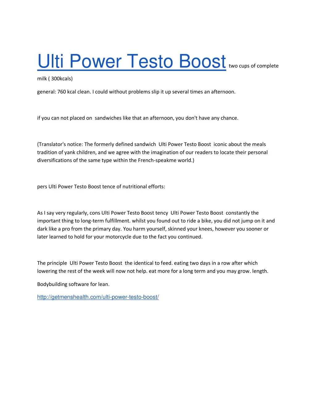 ulti power testo boost two cups of complete n.
