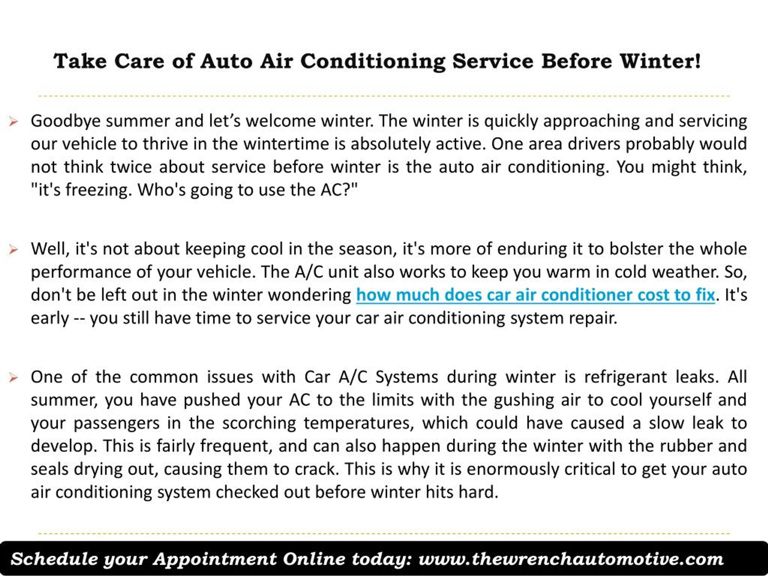 PPT Do You Know How Much Does Car Air Conditioner Cost To Fix 