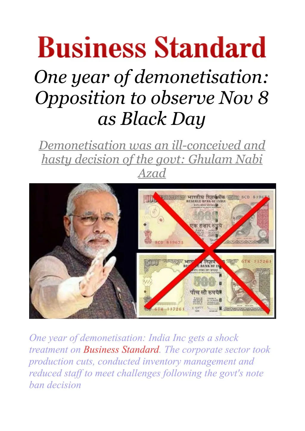 powerpoint presentation on demonetisation