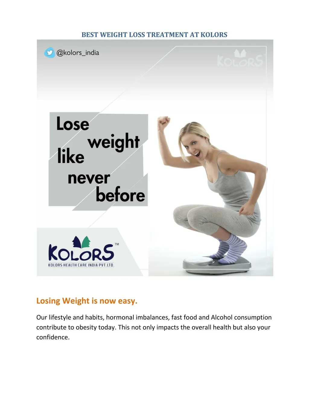 best weight loss treatment at kolors n.