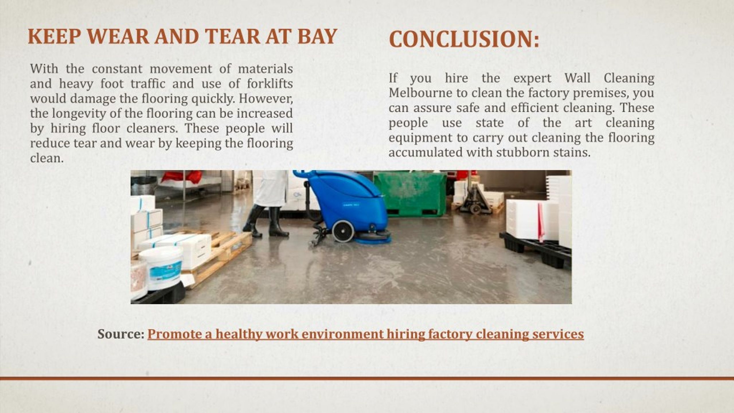 Ppt Keep The Factory Premises Clean Hiring Factory Cleaning