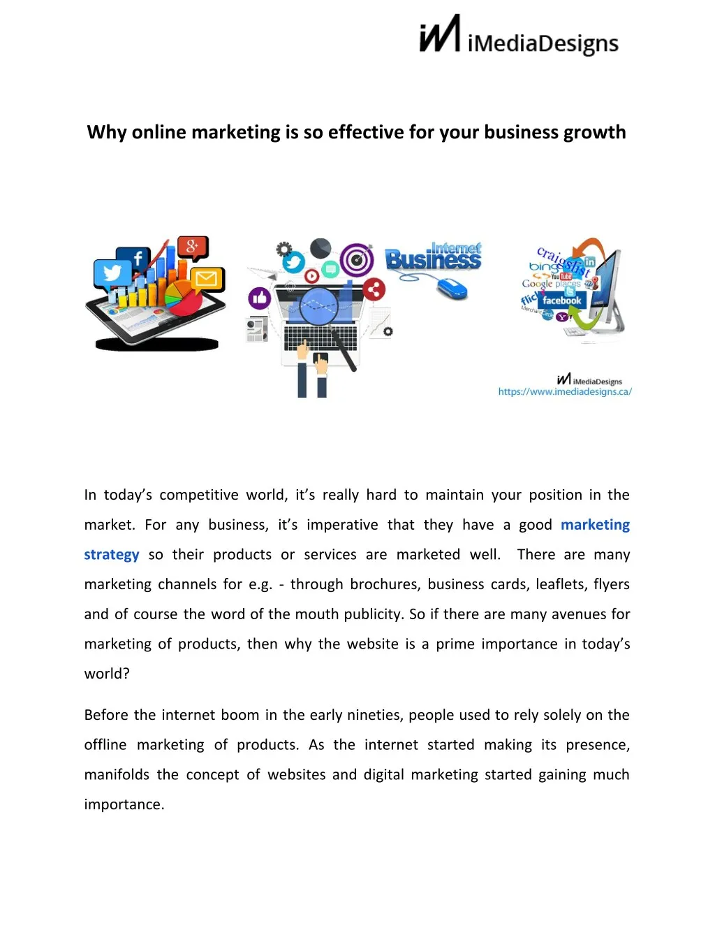 why online marketing is so effective for your n.