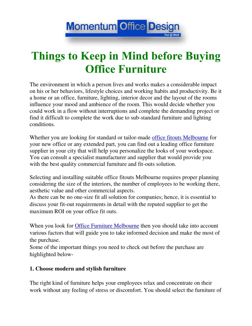 things to keep in mind before buying office n.