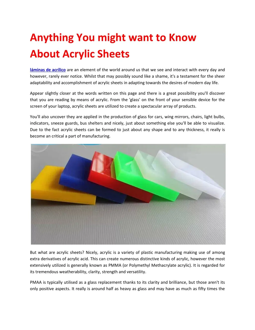 anything you might want to know about acrylic n.
