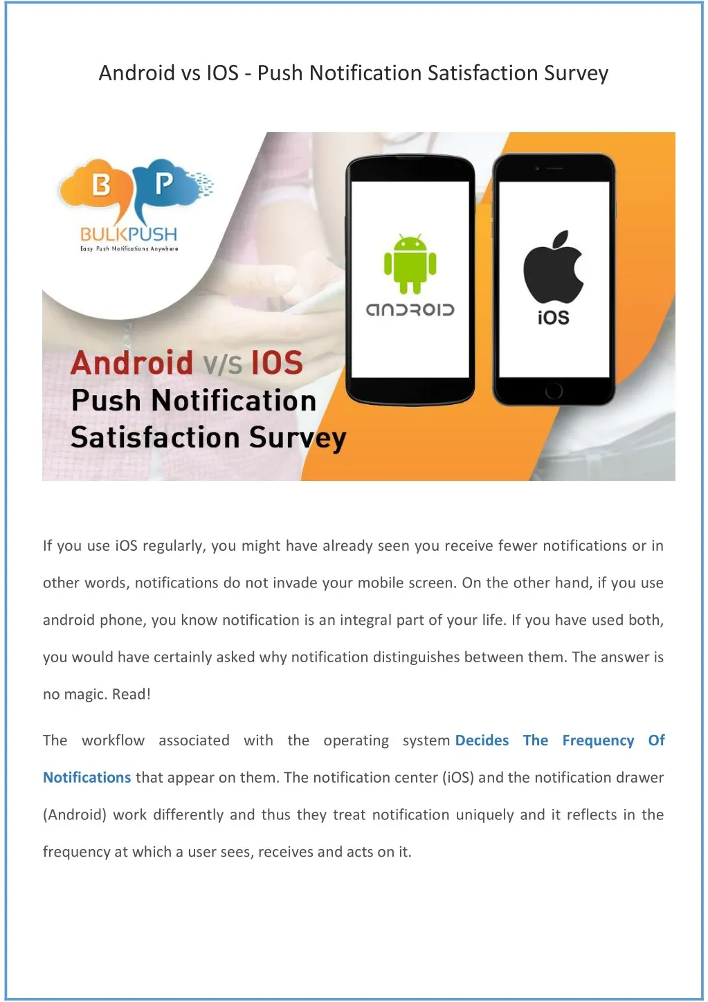 PPT - Android vs IOS - Push Notification Satisfaction Survey PowerPoint ...