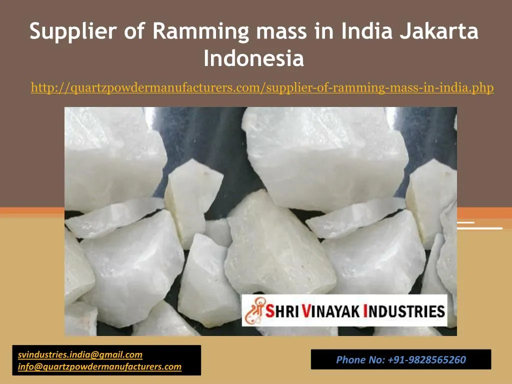supplier of ramming mass in india jakarta indonesia n.