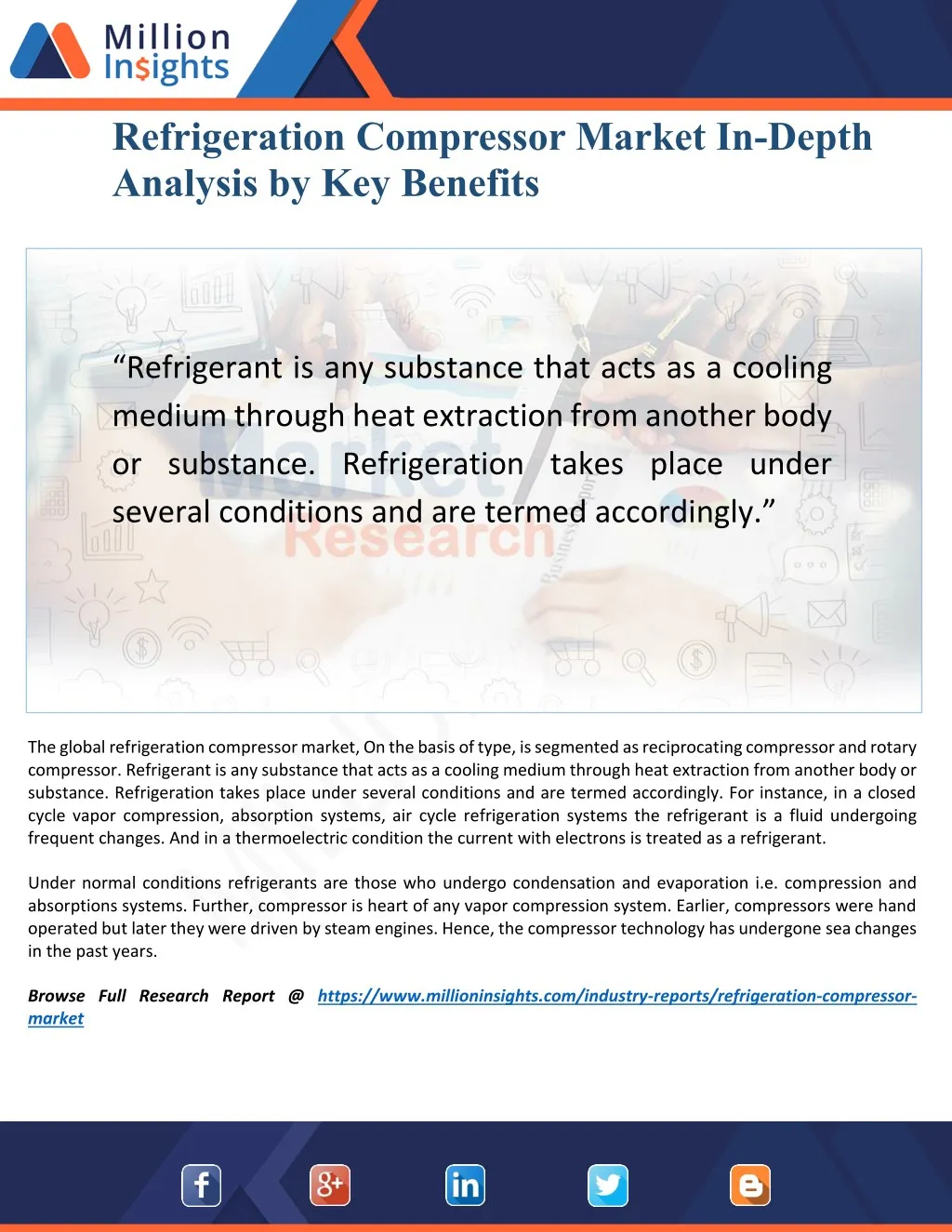 PPT Refrigeration Compressor Market Outlook by New Horizons
