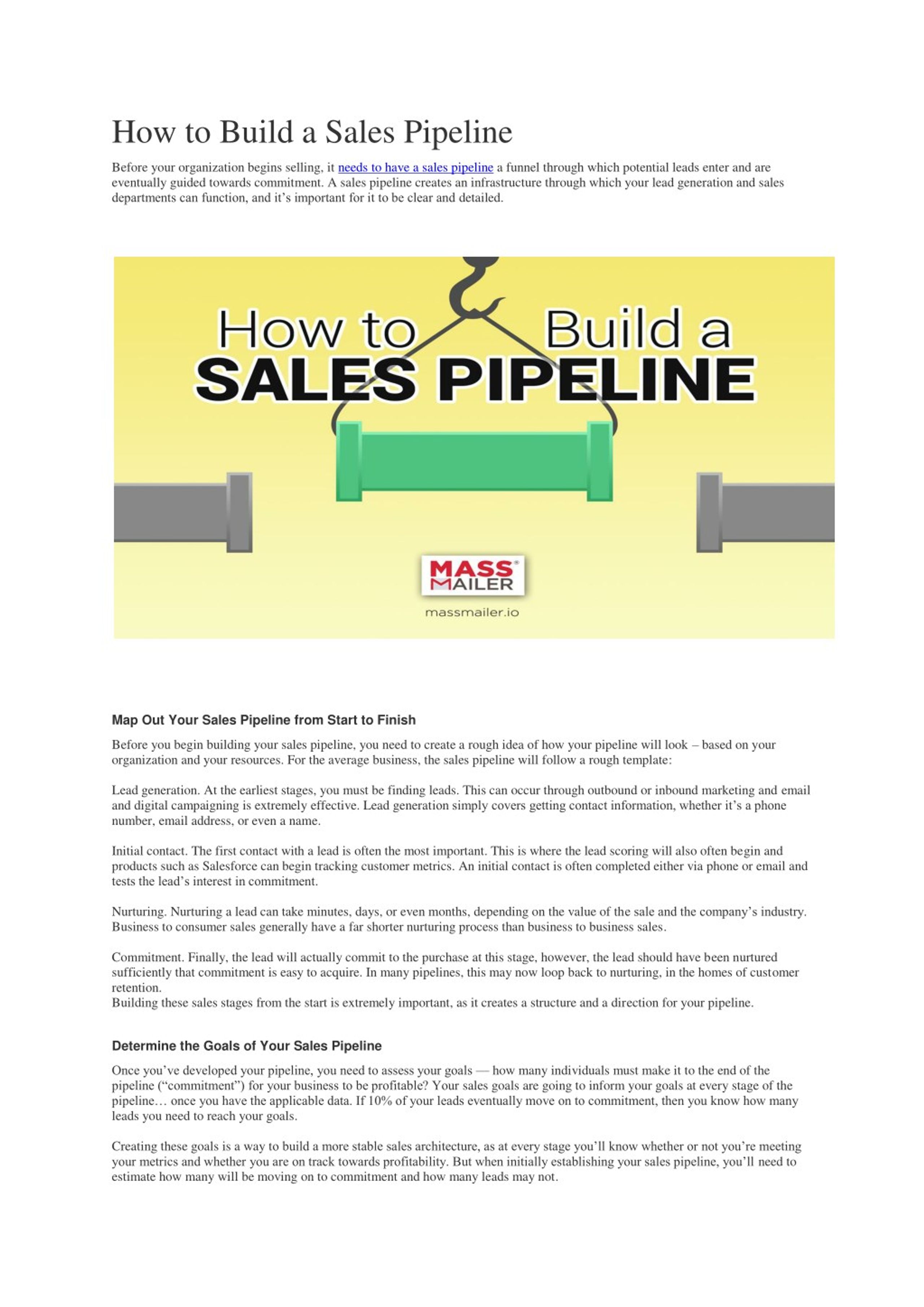 Establish a sales function