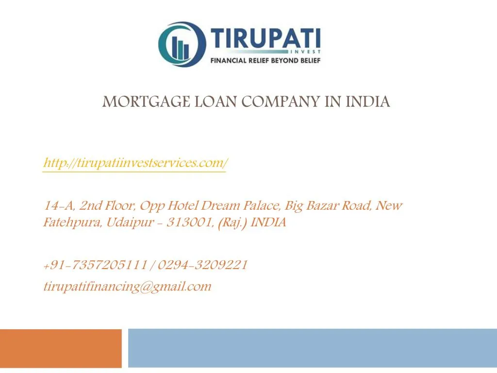 mortgage loan company in india n.